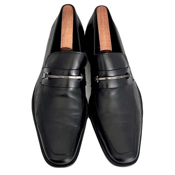 Hugo Boss Other - Hugo Boss Black Leather Men's Loafers